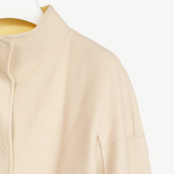 Max Mara Weekend Reversible Beige & Yellow Wool-Blend Coat - Picture 6 of 16